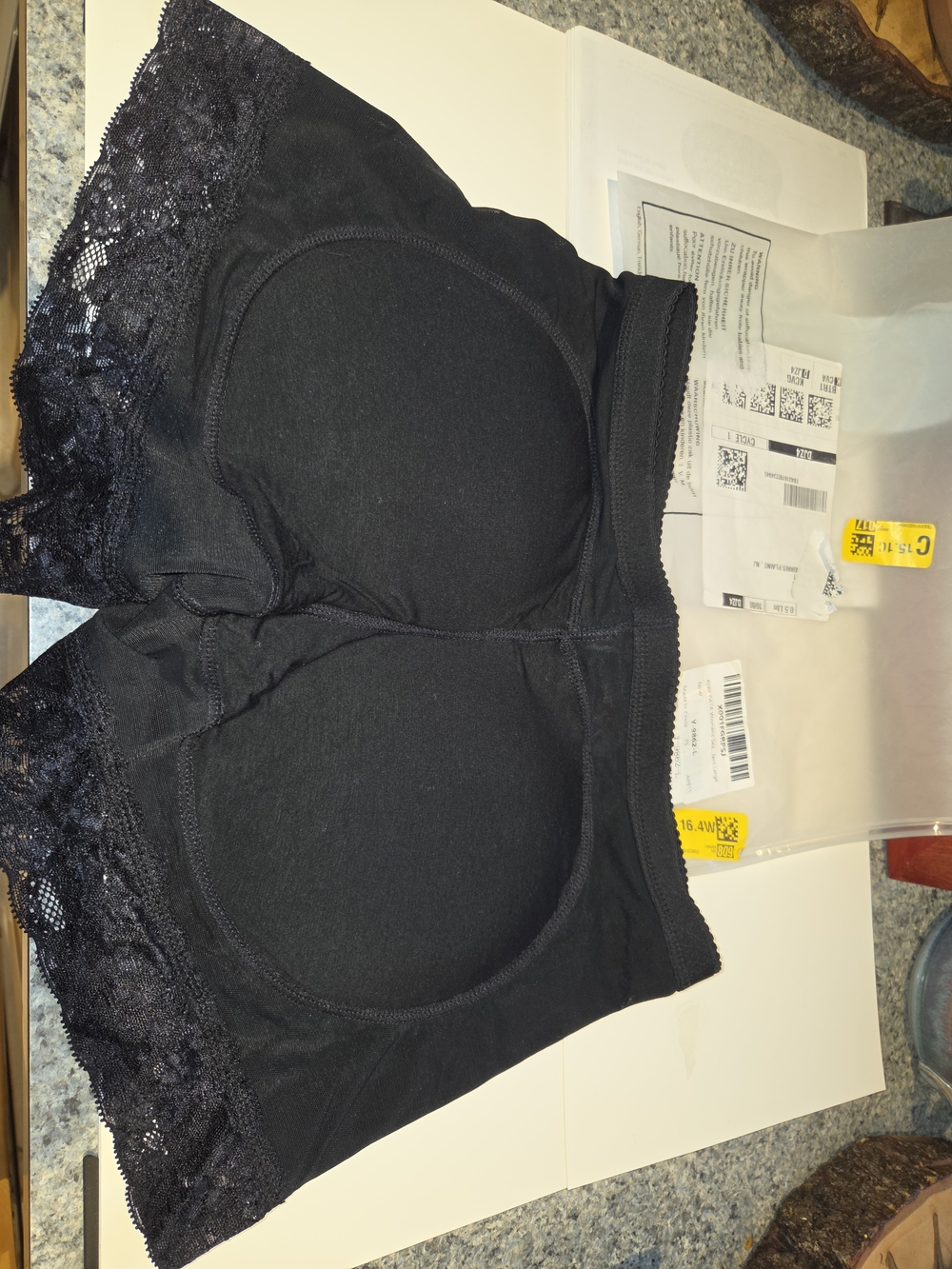 Black Lace Trim Bottom Padded Boyshorts - Women Intimates & Sleepwear